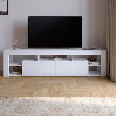 Тумба під телевізор із 5 полицями М-ЗОН Джеко 200 Німфея Альба PREMIUM, фото 1