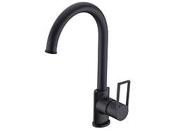 Змішувач для мийки AIM, бічна ручка, латунь,чорний матовий DG06550 black matte