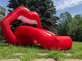 Надувна фігура губи з язиком 4 м для фотозон та заходів, фото 2