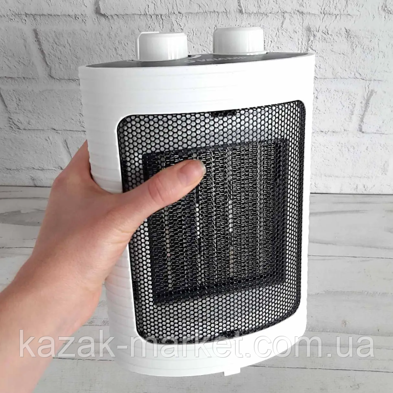 Настільні тепловентилятори побутові нагрівач 1500 вт Портативний нагрівач у решітку Velamp PR152, фото 1