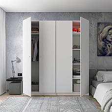 Комплект шаф для одягу з полицями Doros Промо (2 шт.) 180х48х204 см Білий PREMIUM