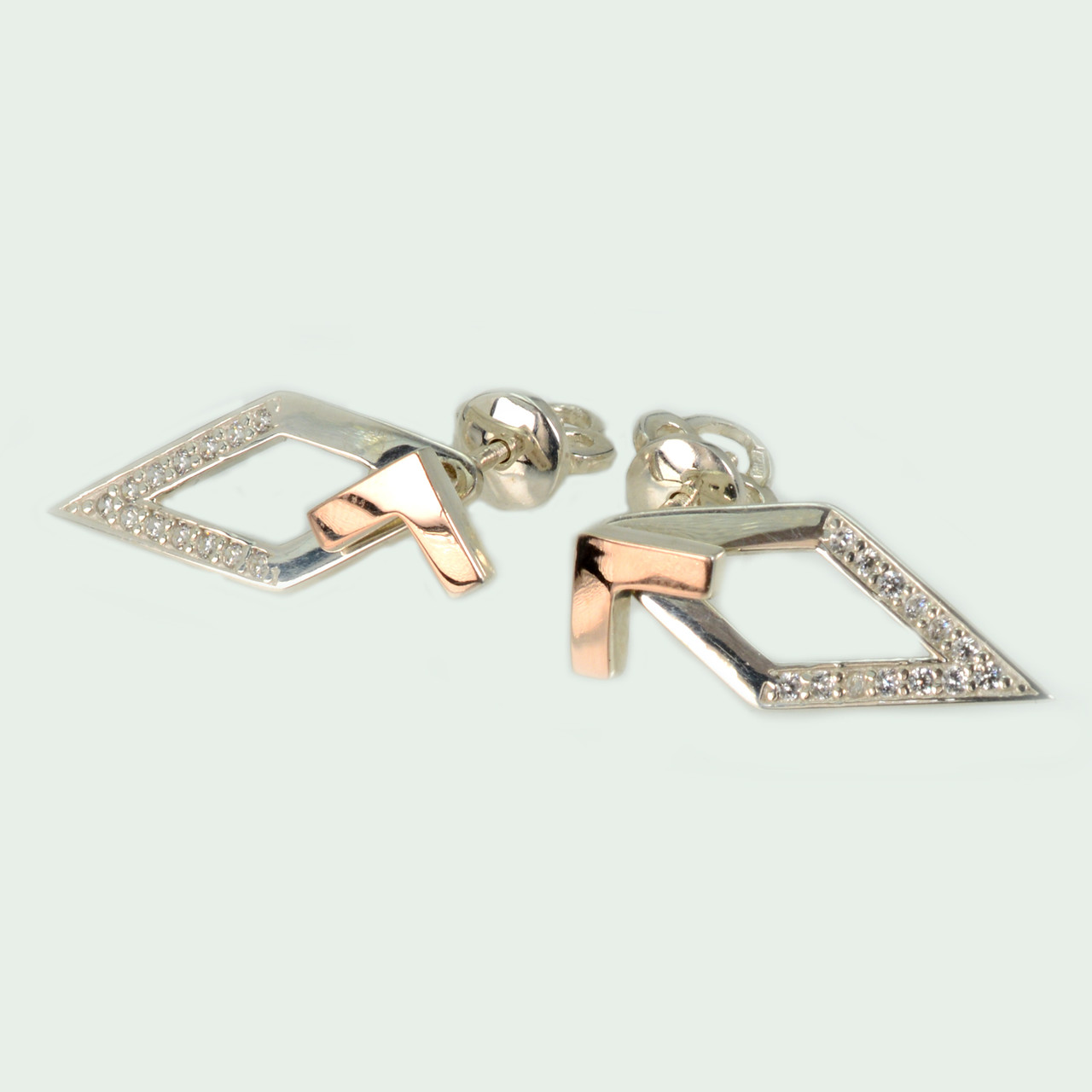 Срібні сережки-гвоздики, фото 1