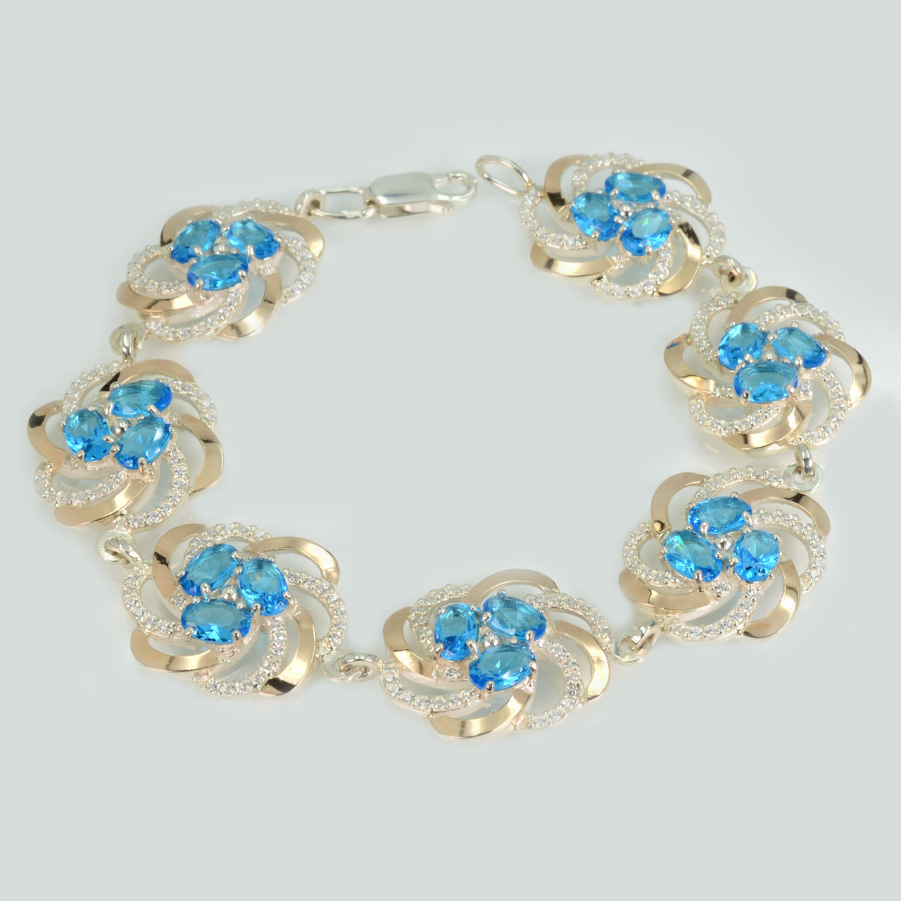 Срібний набір з золотими пластинами, фото 1