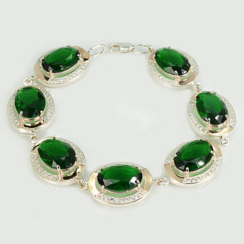 Срібний браслет з золотом