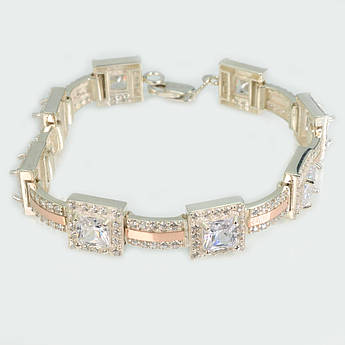 Браслет срібло з золотом