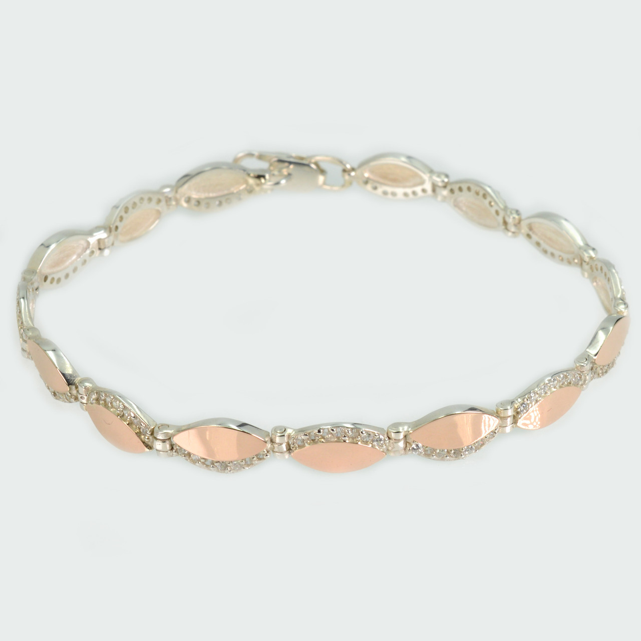 Срібний браслет з золотими накладками, фото 1