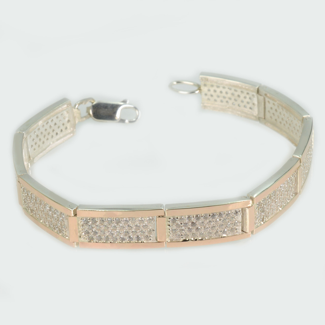 Срібний браслет з золотими накладками, фото 1