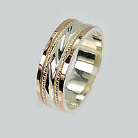 Обруч серебро с золотом