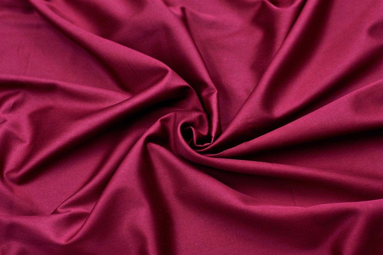 Сатин 240 см Вишневий 100% бавовна преміум