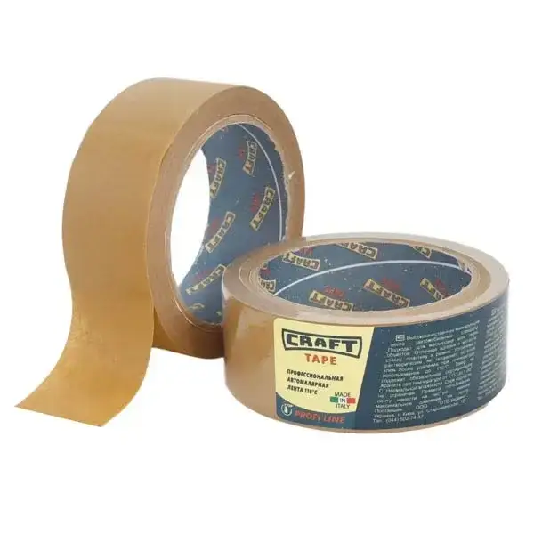 CRAFT TAPE 110 °C 38 мм х 50 м міцна високотемпературна автомалярна стрічка(коричнева) (MNC3850), фото 1