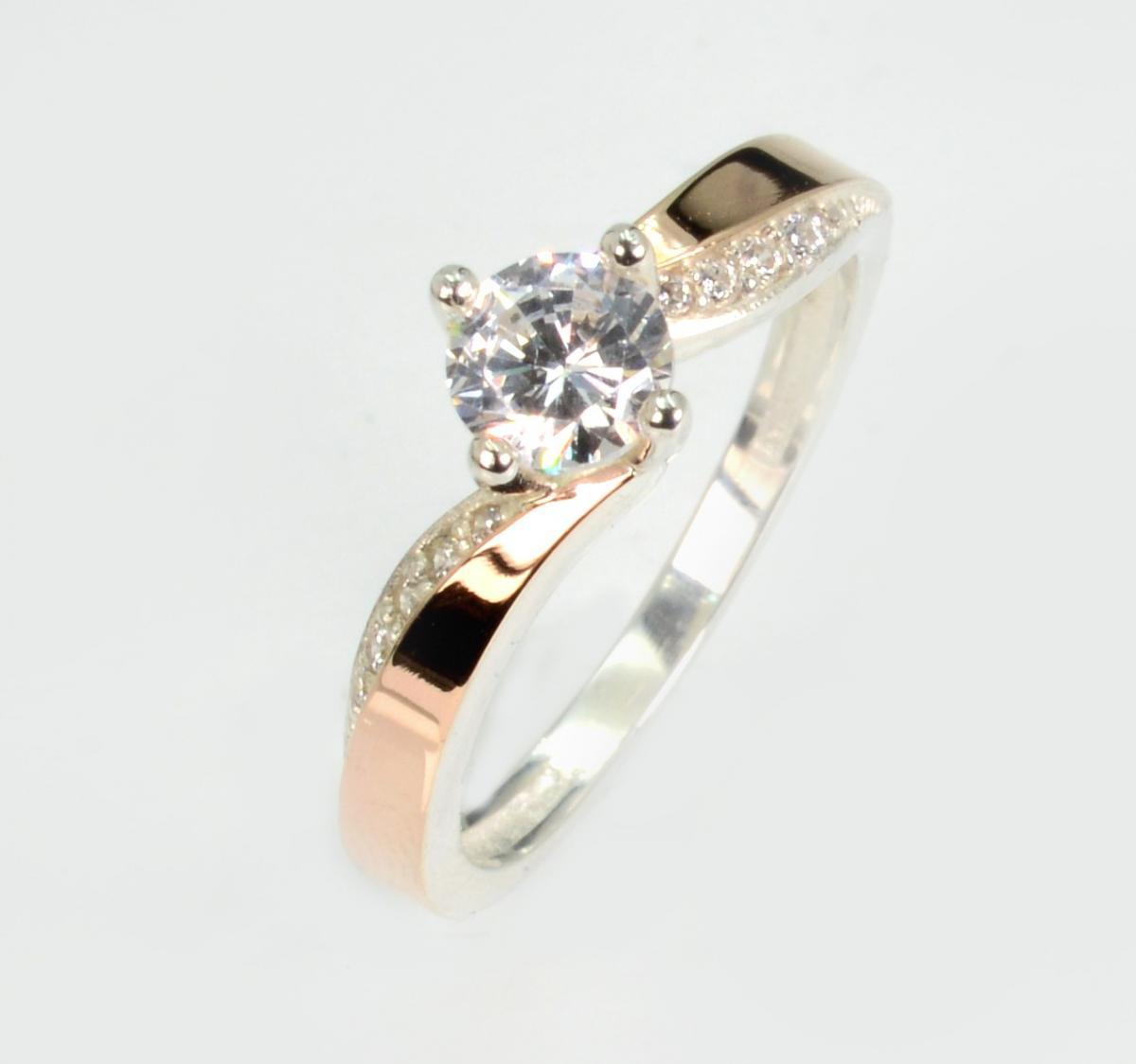 Срібна каблучка з золотими вставками, фото 1