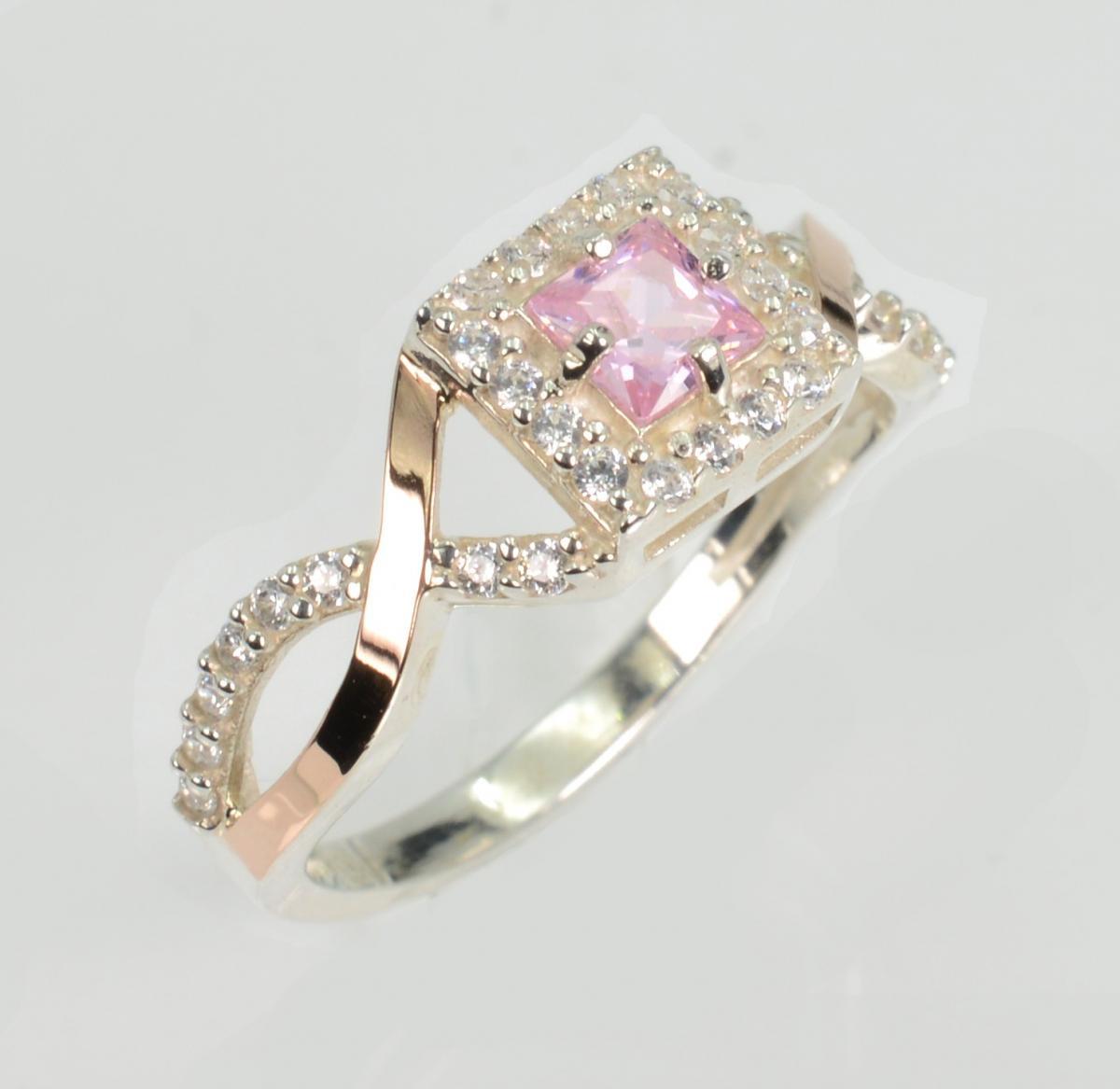 Срібна каблучка з золотими вставками, фото 1