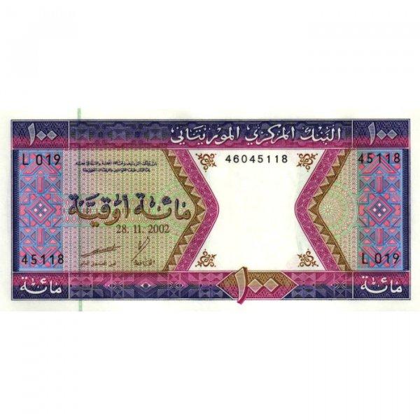 Банкнота Мавританія 100 огуа 2002 р. UNC, фото 1