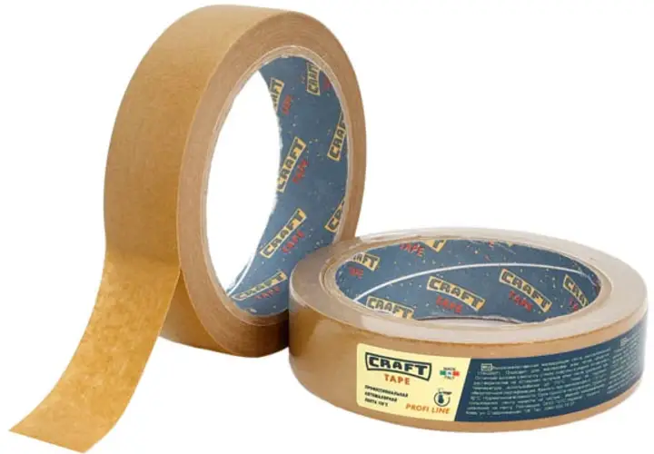 CRAFT TAPE 110 °C 25 мм х 50 м міцна високотемпературна автомалярна стрічка (коричнева) (MNC2550), фото 1