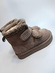 Зимові черевики для дівчинки Paliament 822-6 А темний беж р.32-37