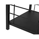 Набір підставка для дров з аксесуарами Kaminer 8785, сталева, двоярусна, з набором для каміна (щипці, совок, віник, кочерга), фото 5