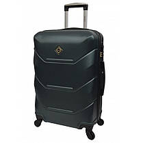 Валіза дорожня пластикова на колесах Bonro 2019 L велика смарагдова з висувною ручкою і кодовим замком, фото 3