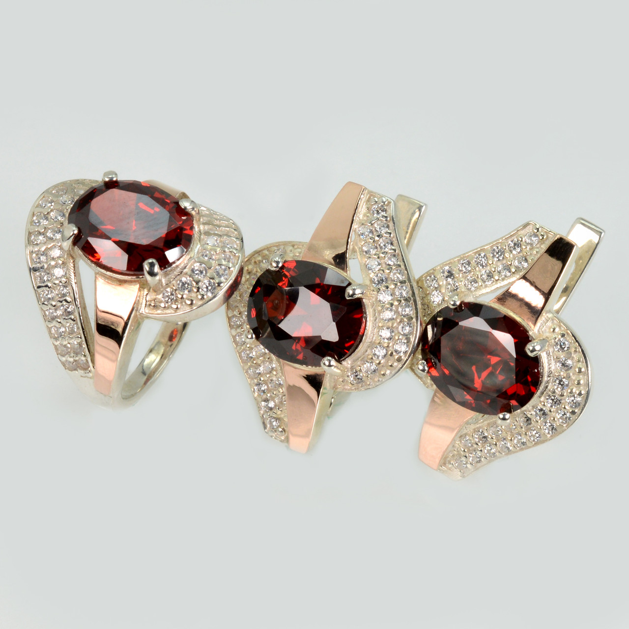 Набір срібний з золотими накладками, фото 1