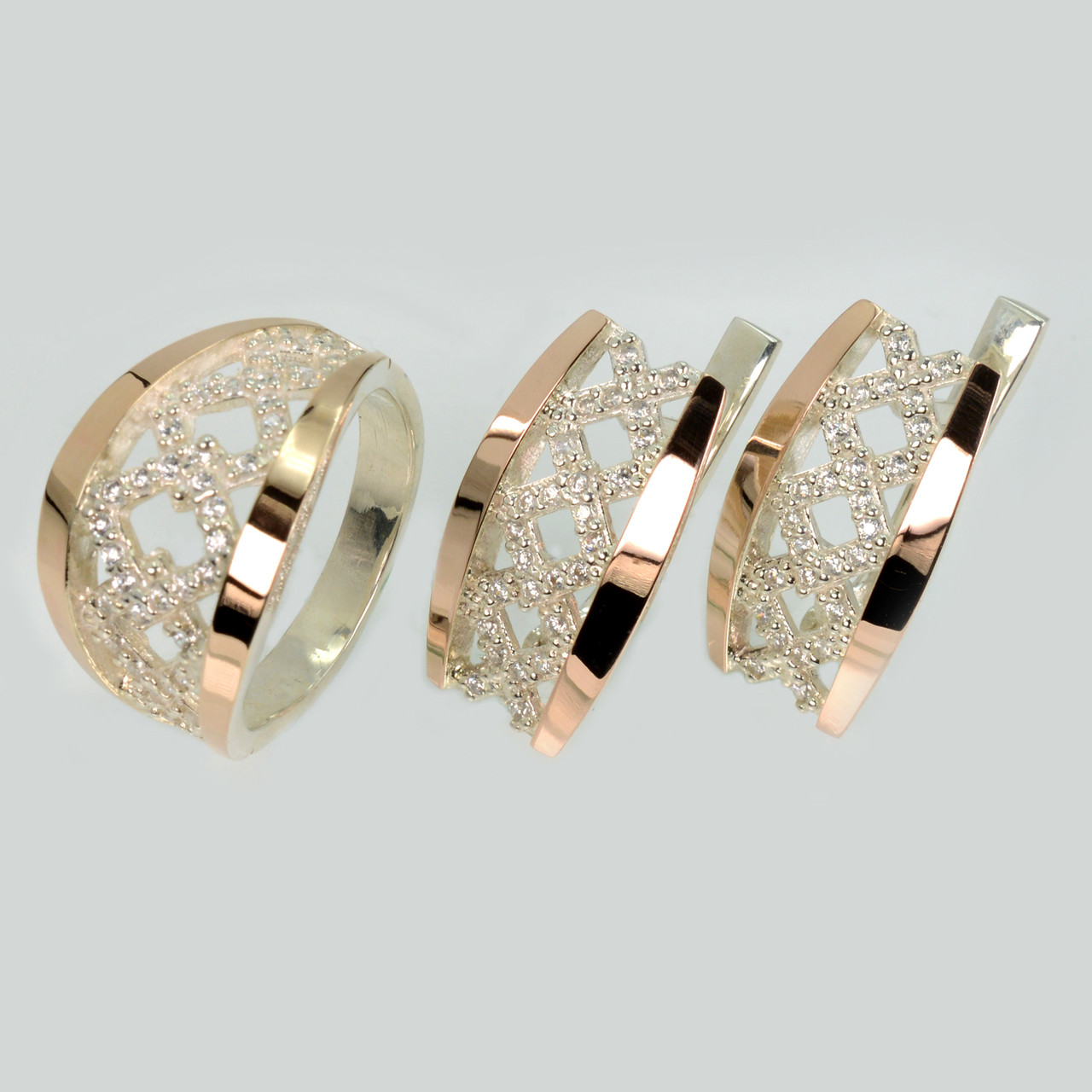 Набір срібло з золотом, фото 1