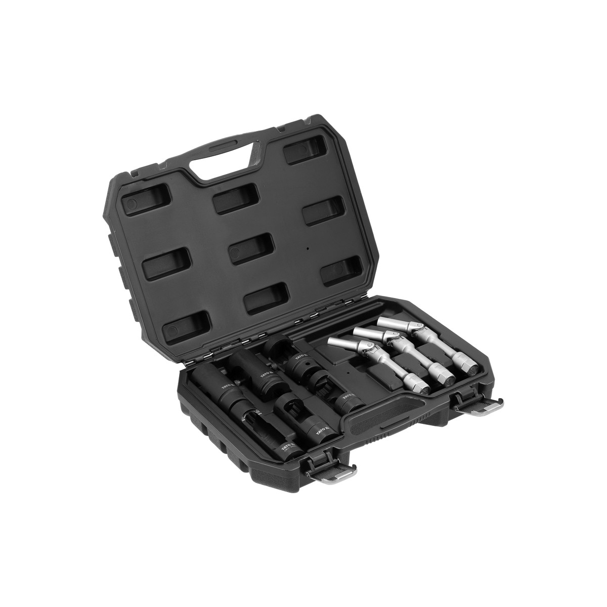 Набір ключів до свічок розжарювання та інжекторів з квадратами 1/2" і 3/8" (9 ел.) Yato YT-05349, фото 1