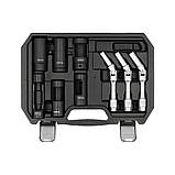 Набір ключів до свічок розжарювання та інжекторів з квадратами 1/2" і 3/8" (9 ел.) Yato YT-05349, фото 2