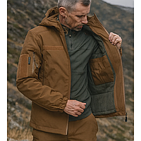 Тактическая теплая куртка военная soft shell зимняя койот, военная куртка на флисе качественная боевая демисезонная