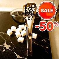 Щипці кулінарні 25×5 см, металеві, пружинний механізм, золотистий відтінок, гриль, фіксатор, ПММ