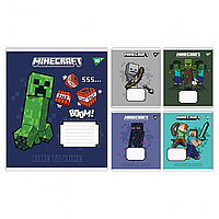 Тетрадь в клетку 12 листов Minecraft Signs Формат А5, школьная тетрадь клетка (майнкрафт) Yes.