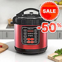 Мультиварка Sokany 1000 Вт, чаша 5 л, антипригарне покриття, 12 програм, відкладений старт, підігрів