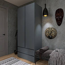 Шафа дводверна Еверест ШЛ-2 Лайт Графіт PREMIUM, фото 5