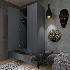 Шафа дводверна Еверест ШЛ-2 Лайт Графіт PREMIUM, фото 4