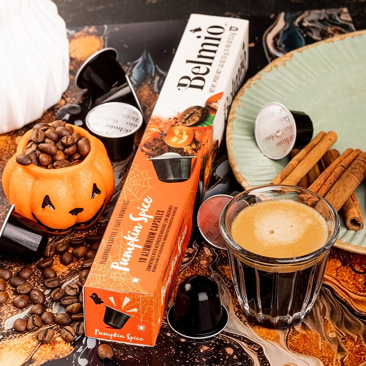 Nespresso® капсулы Belmio Pumpkin Spice (гарбуз (pumpkin), прянощі — кориця, гвоздика, мускатний горіх), фото 1