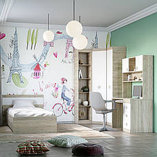 Спальня Дитяча Еверест Соната Комплект 11 (модульна - 6 елементів) дуб сонома + білий PREMIUM