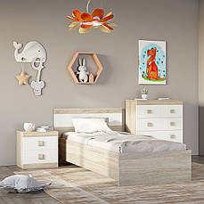 Спальня Дитяча Еверест Соната Комплект 8 (модульна - 3 елементи) дуб сонома + білий PREMIUM