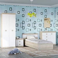 Спальня Дитяча Еверест Соната Комплект 7 (модульна - 4 елементи) дуб сонома + білий PREMIUM