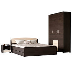 Спальня Еверест Бриз комплект 3 (модульна - 3 елементи) венге + дуб молочний PREMIUM, фото 4