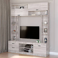 Стінка у вітальню Еверест Соната дуб крафт білий PREMIUM