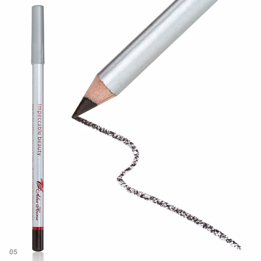 Олівець дерев'яний для очей та губ APN-200 № 05 Dark brown