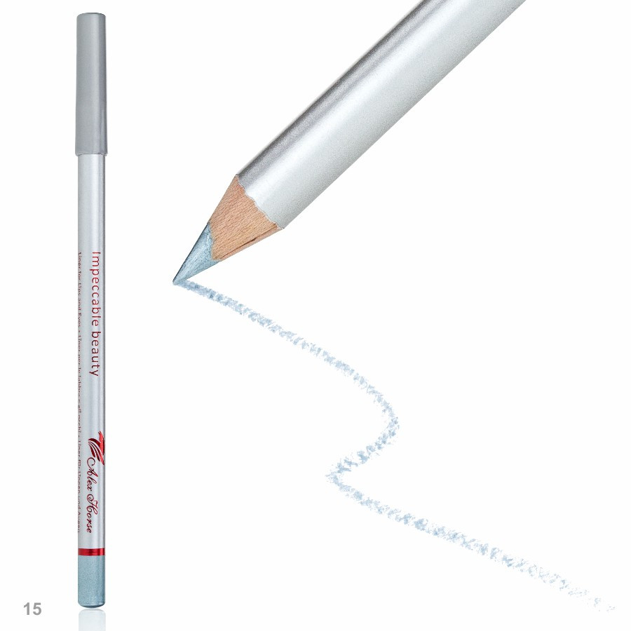 Олівець дерев'яний для очей та губ APN-200 №15 Silver