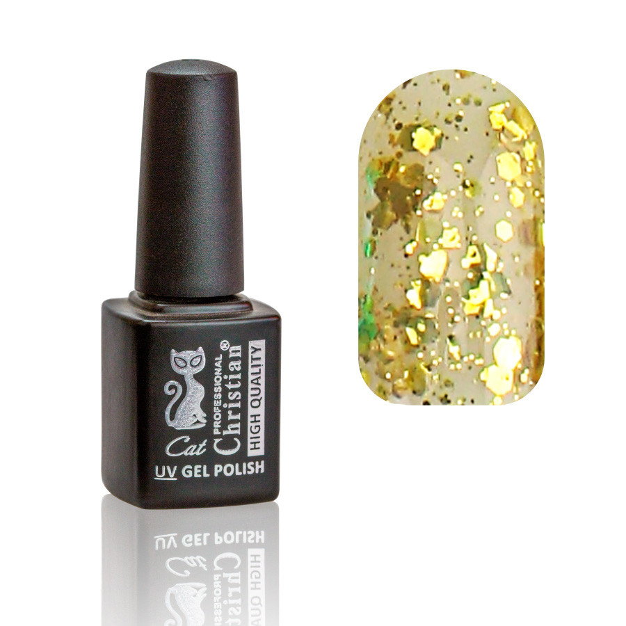 Гель-лак CGP-07HQ №252 8ml Золото з блискітками