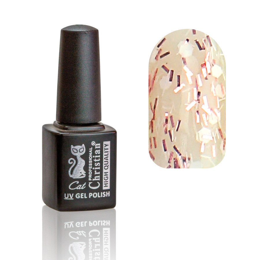 Гель-лак CGP-07HQ №254 8ml Пастельно-рожевий з блискітками