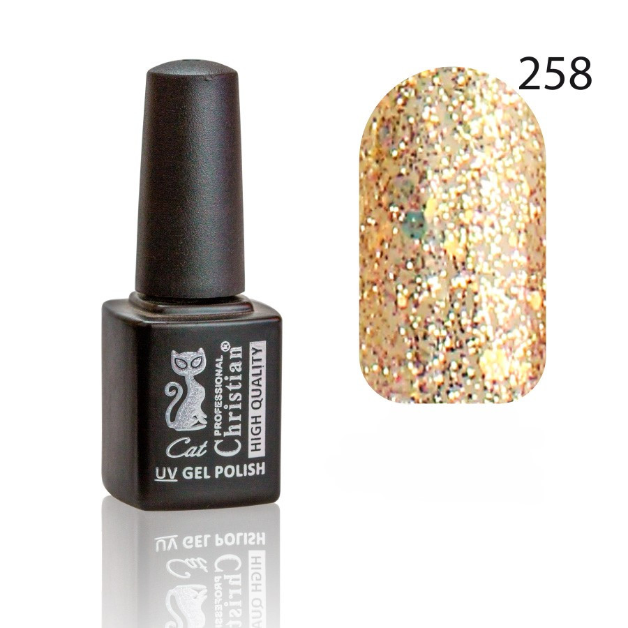 Гель-лак CGP-07HQ №258 8ml Золото з мерехтінням
