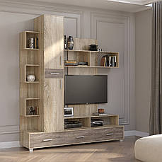 Стінка для вітальні Еверест Бриз сонома + трюфель PREMIUM