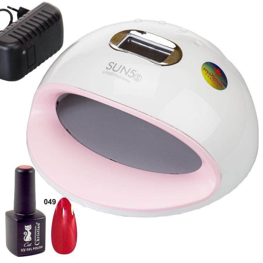 SUN 5S uv/led 72W Лампа-сушіння для гелевих технологій манікюру + CGP-07 гель лак №49