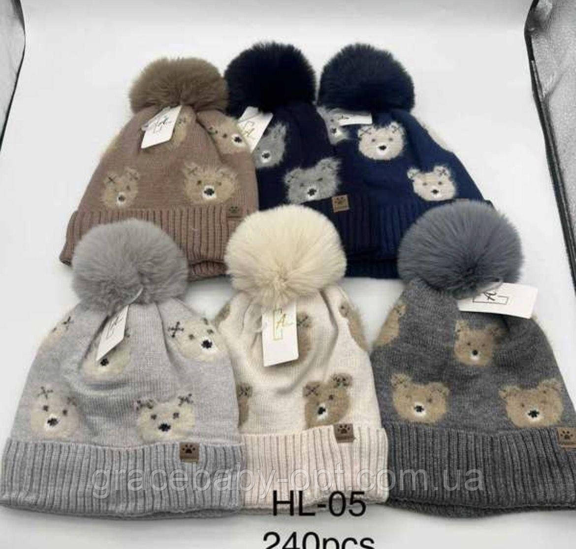 Шапка утеплена для хлопчика оптом, № HL-05, фото 1