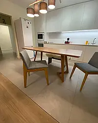 Розкладний прямокутний стіл "Татті" з масиву ясен