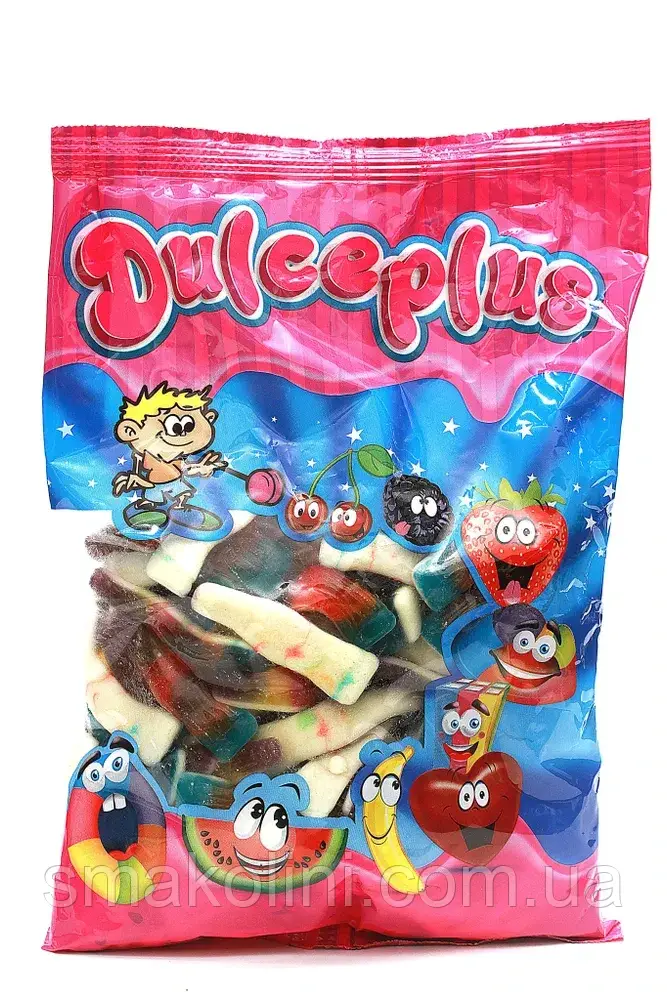 Пляшкка мультиколор жувальний мармелад желейні цукерки Dulce Plus, Іспанія 1 кг/уп, фото 1