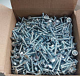 Саморіз з пресшайбою та буром по металу 4,2х25 мм оцинкований шуруп по металу DIN 7504 упаковка 500 шт, фото 9