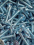 Саморіз з пресшайбою та буром по металу 4,2х25 мм оцинкований шуруп по металу DIN 7504 упаковка 500 шт, фото 10