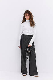 Лонгслів з вирізом для великого пальця у чорному і білому кольорі